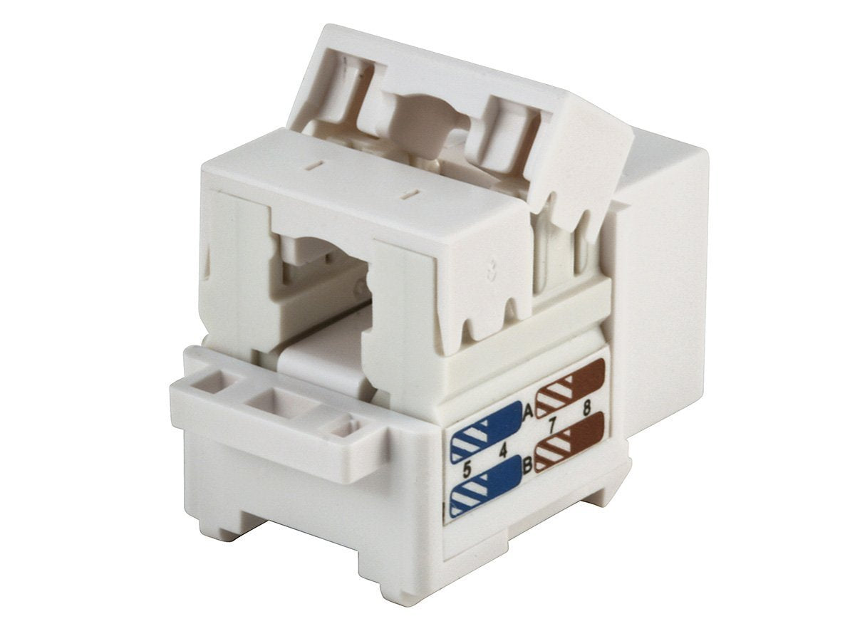 Cat6 Punch Down Keystone Jack - White