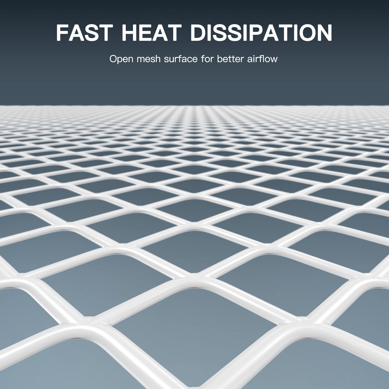 Huanuo Monitor Stand Riser With Drawer   Mesh Metal Desk Organizer Pc, Laptop, Notebook, Printer Holder With Pull Out Storage Drawer (White)