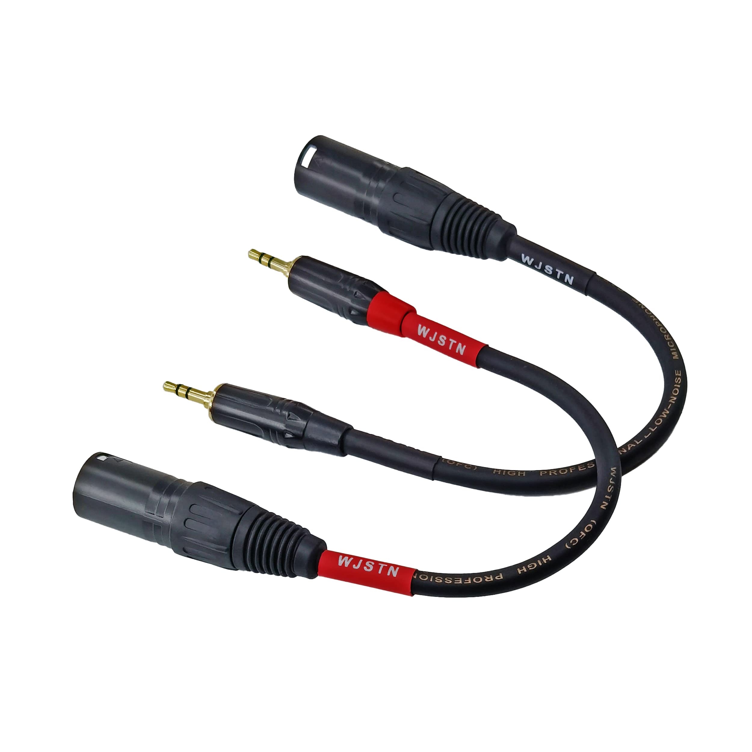 Wjstn Xlr To 3.5Mm Converter Cable Unbalanced 1/8 Inch Mini Stereo Jack To Xlr Male Adapter Suitable For Camera, Dslr Camera, Co