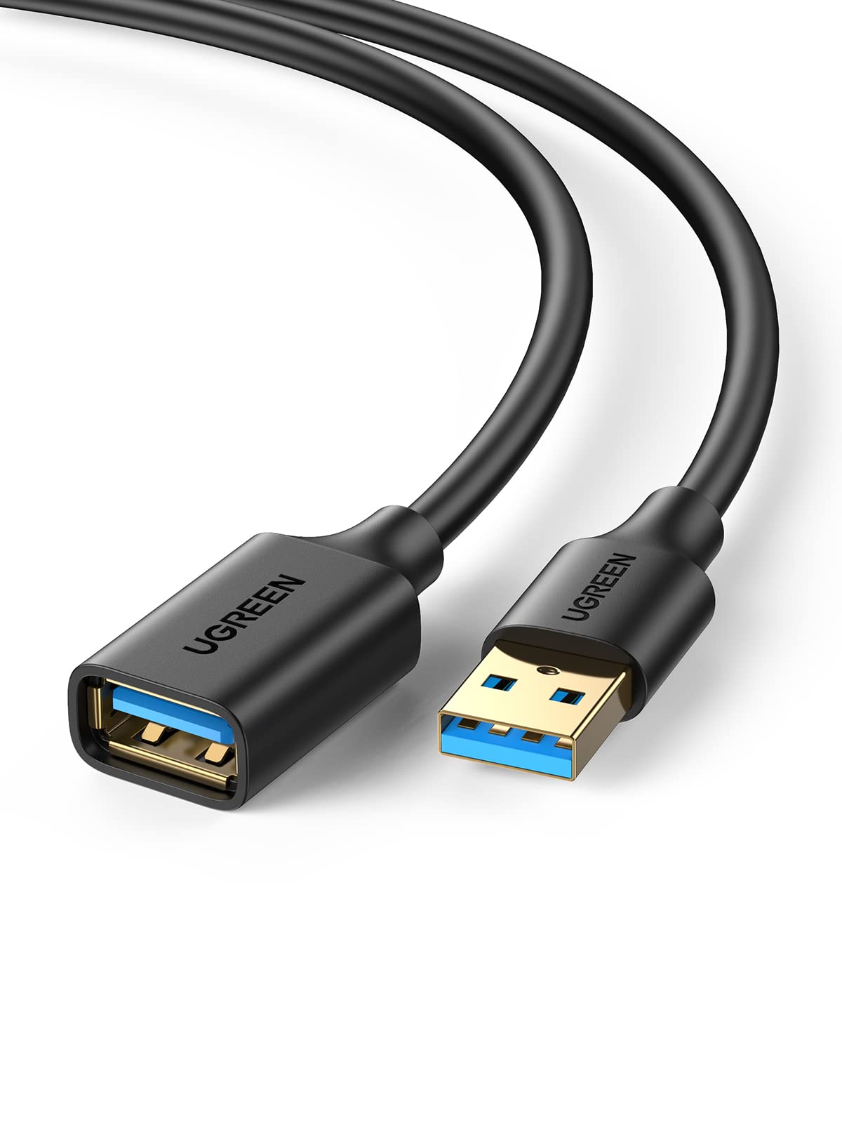 UGREEN USB Extender, USB 3.0 Extension Cable Male to Female USB Cable High-Speed Data Transfer Compatible with Webcam, Gamepad, 