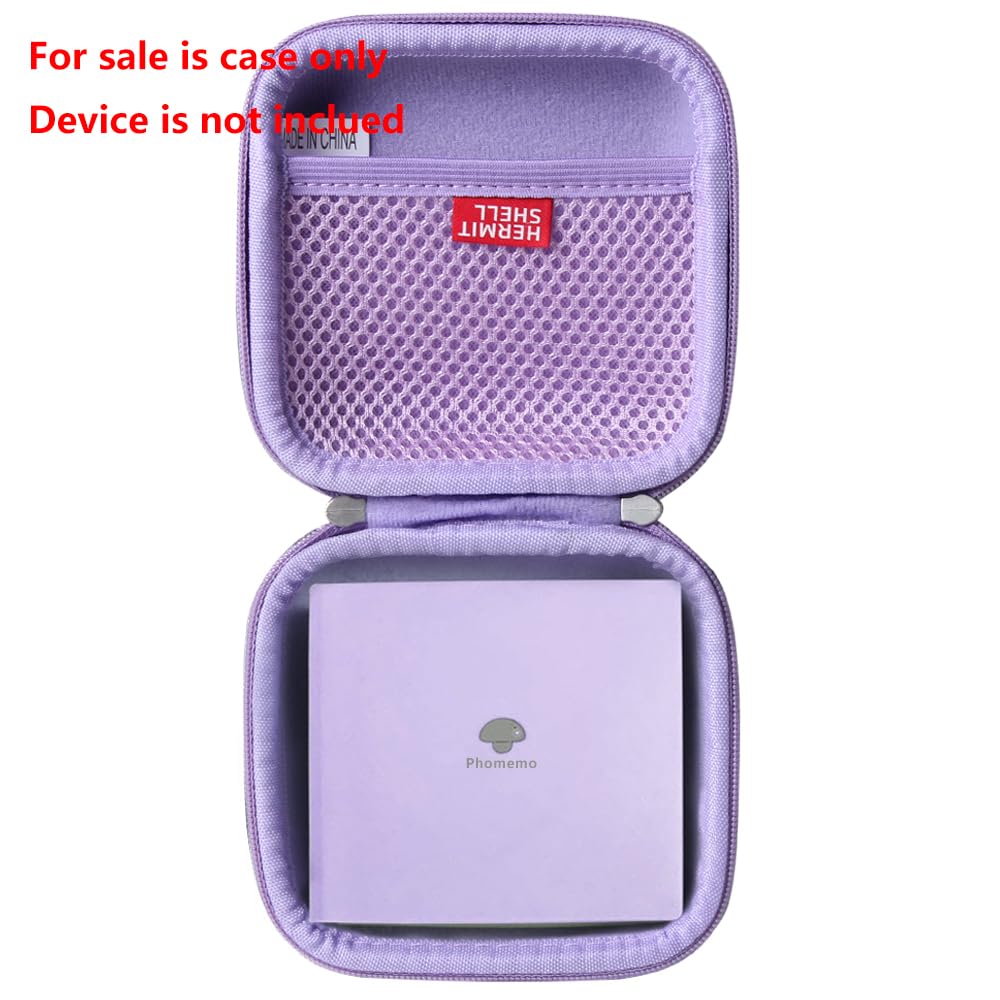 Hermitshell Travel Case For Phomemo M02 Pro/Phomemo M02S Pocket Printer (Purple)