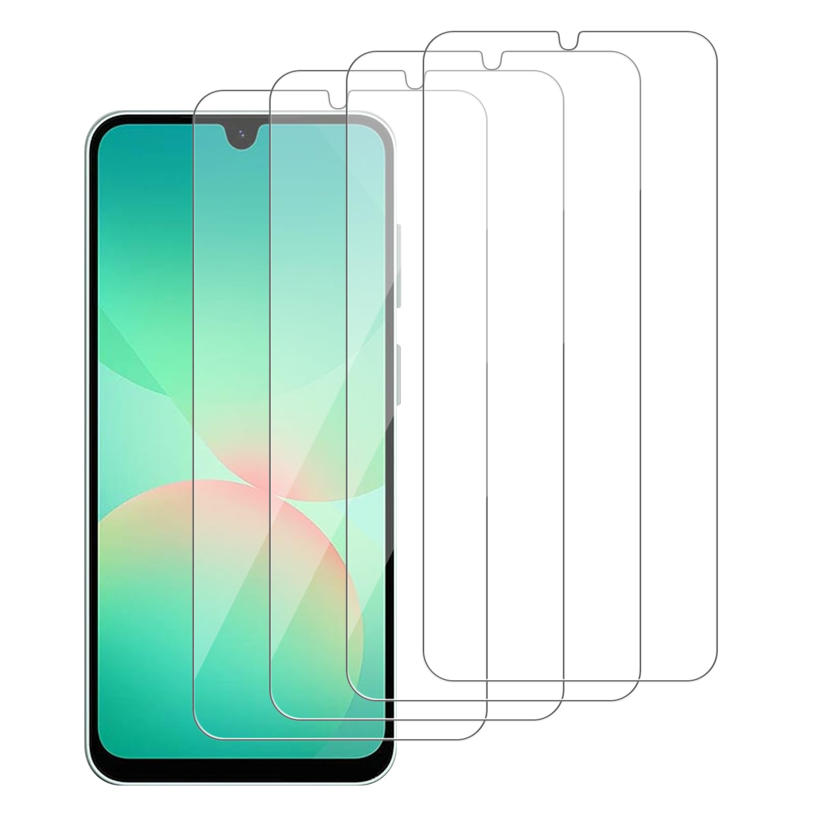 iCsapr 4 Pack Glass Screen Protector Compatible for Samsung Galaxy a26 5G / SM-A266M/DS [9H Hardness]-HD Screen Tempered Glass, 