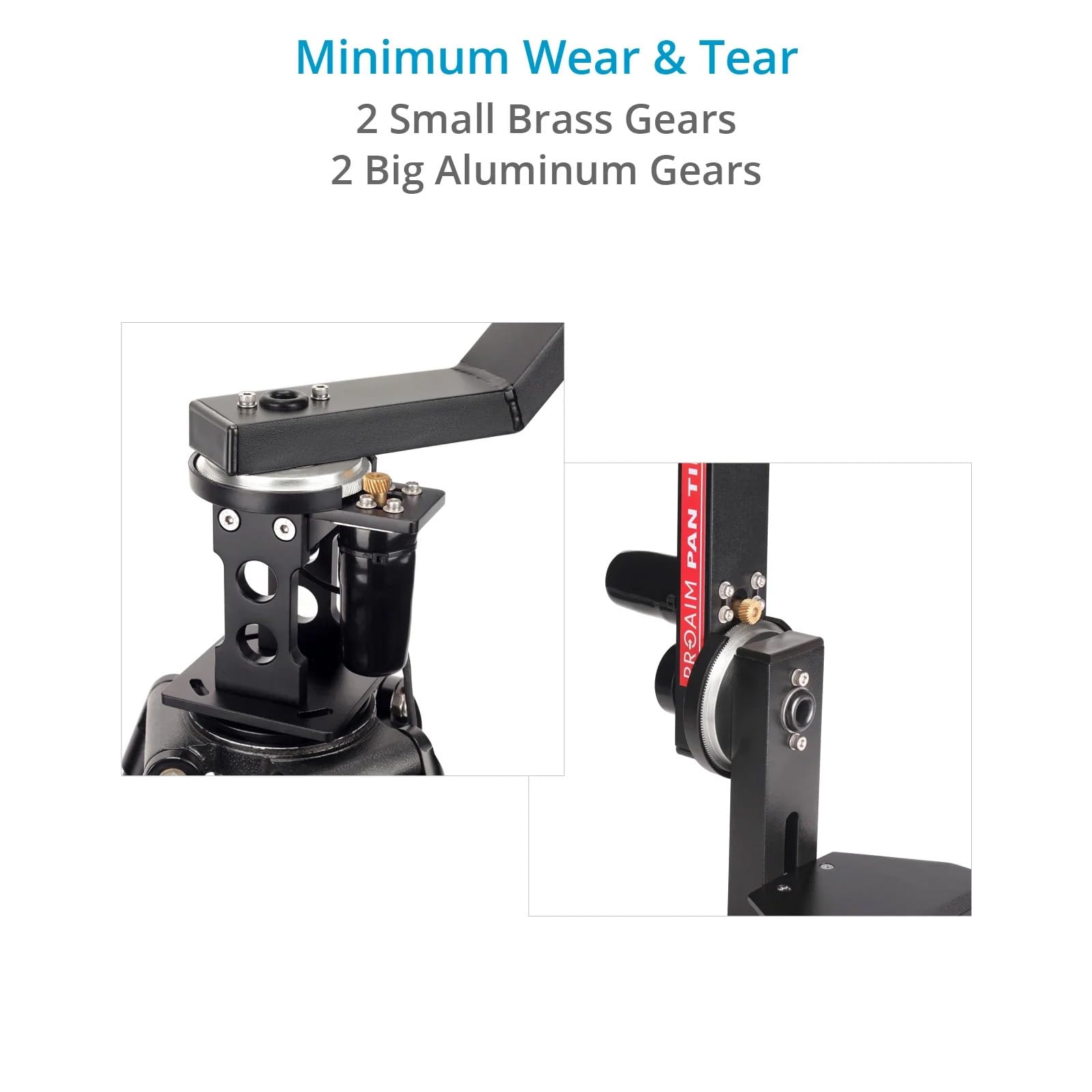 Proaim Senior Motorized 2-Axis Pan Tilt Head W 12V Joystick Control For Camera Jib Crane. 360 Pan/Tilt Move, Remote-Precise Cont