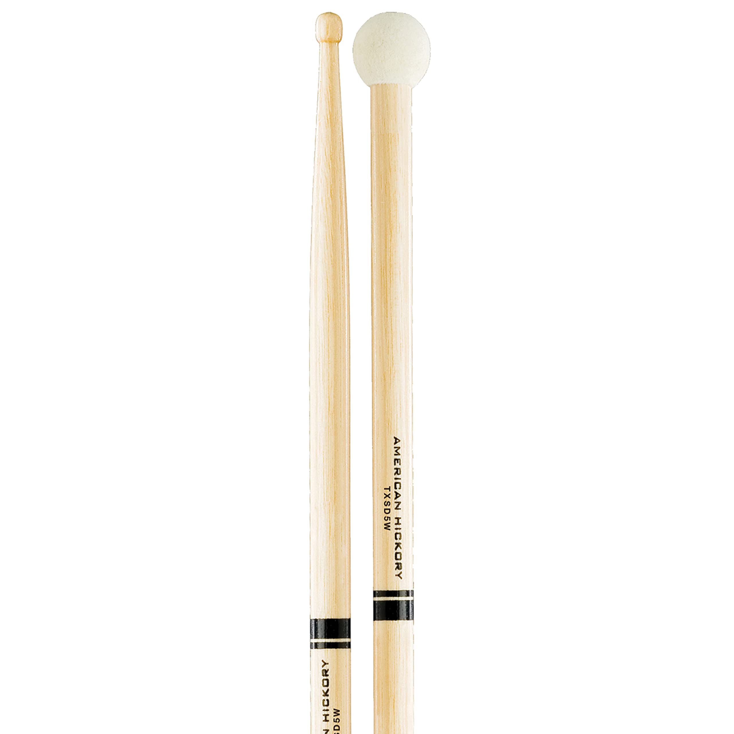 Promark Hickory Sd5 Light Multi Percussion Stick, Wood Tip, Felt Butt