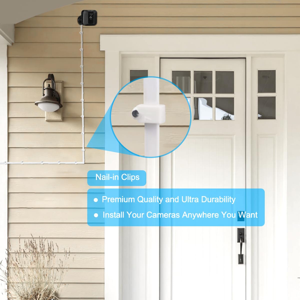 Basesailor 20Ft Blink Outdoor/Indoor 3Rd Gen Micro Usb Cable With Charger Adapter,Charger Brick And 90 Degree Right Angled Micro