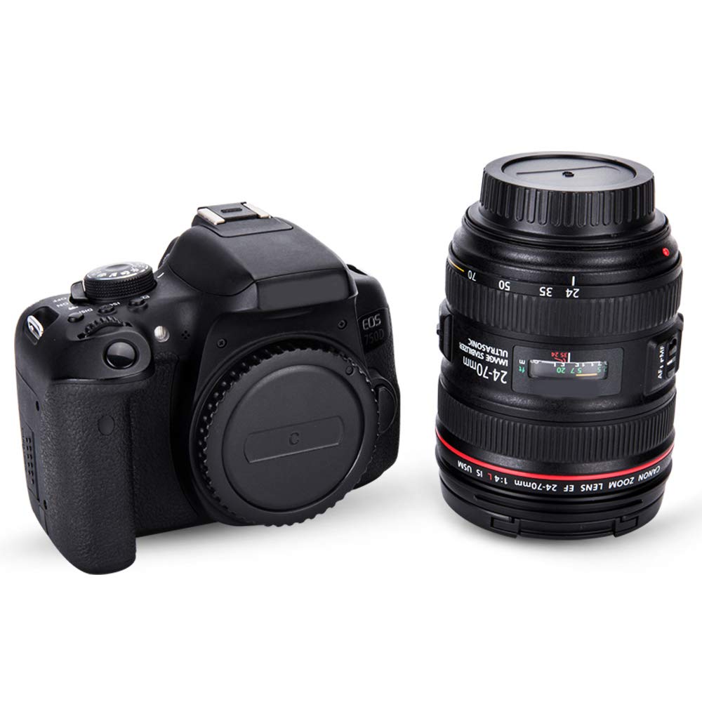 2 Pack Ef Ef S Mount Body Cap Cover & Rear Lens Cap For Canon Eos 60D 70D 77D 80D 90D 2000D 4000D 5D Mark Iii Iv 6D 7D Mark Ii 1