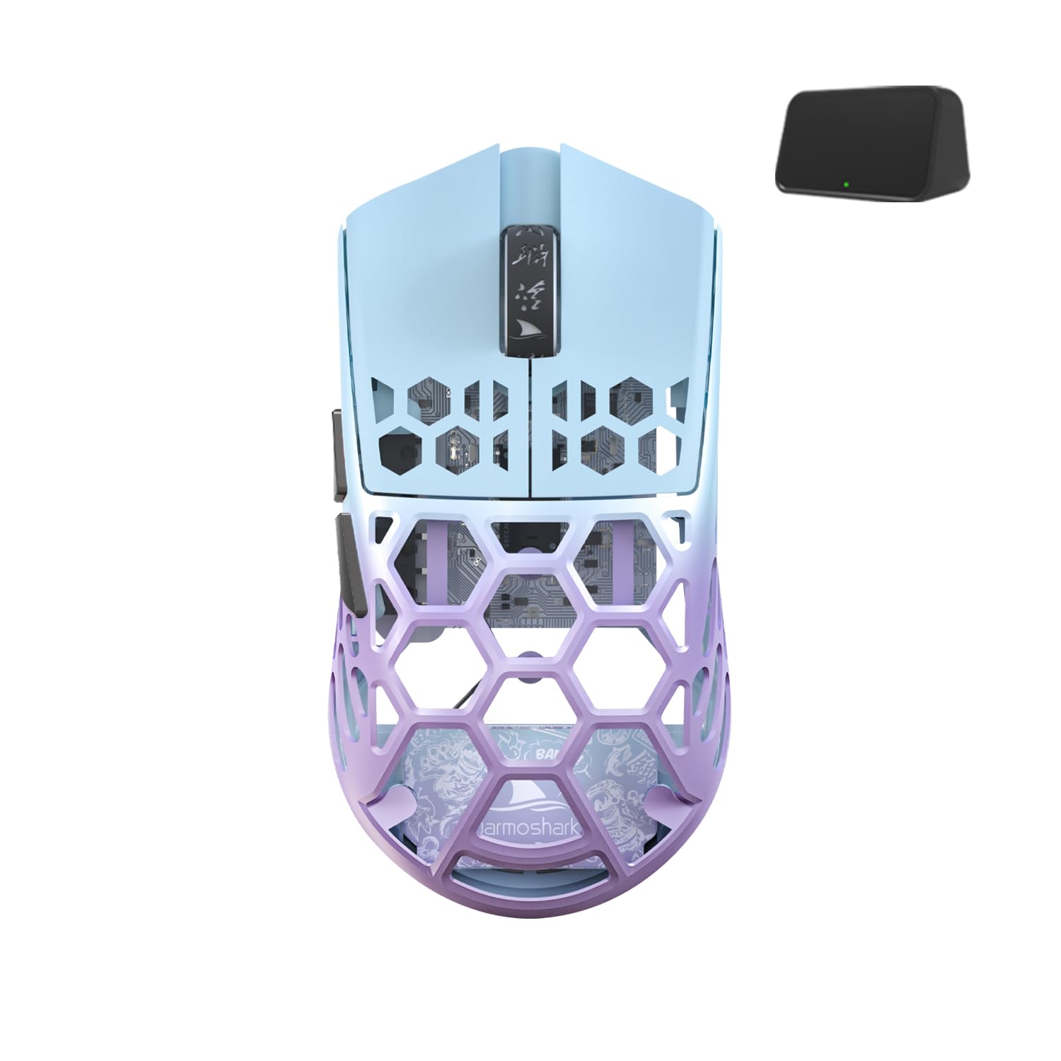 Darmoshark M2 Wireless Gaming Mouse,Tri Mode 4K/Usb C/Bluetooth Mouse Up To 26000Dpi,Paw3395 Optical Sensor Lightweight 42G,5 Pr