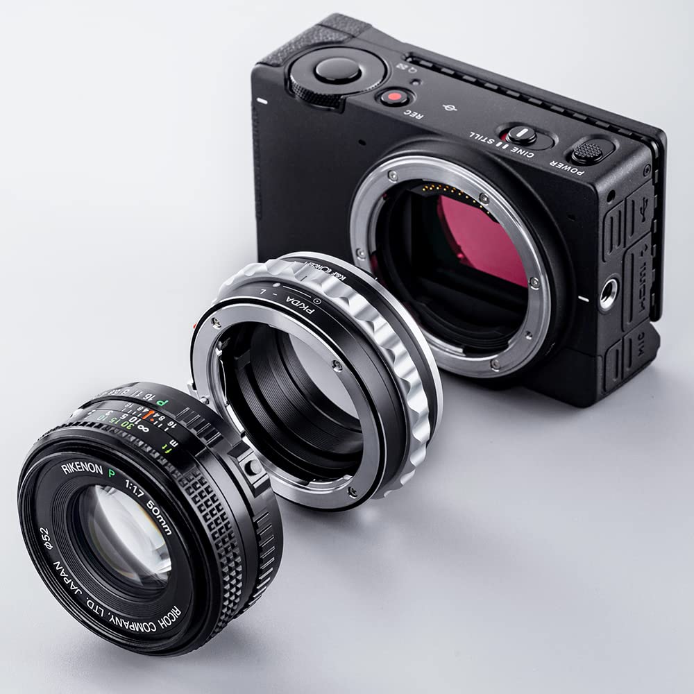 K&F Concept Lens Mount Adapter Pk/Da L Manual Focus Compatible With Pentax K(Pk/Da) Lens To L Mount Camera Body