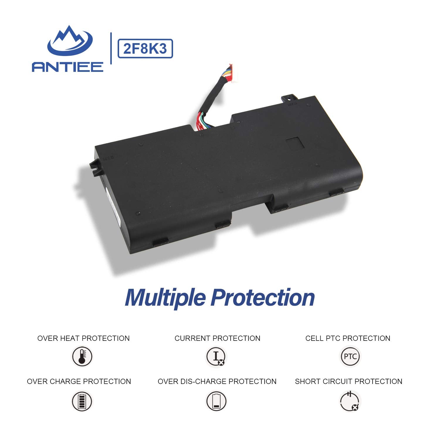 Antiee 2F8K3 Laptop Battery For Dell Alienware 17 R1 17X M17X R5, Alienware 18 R1 18X M18X R3 Series P18E P18E001 P19E P19E001 0