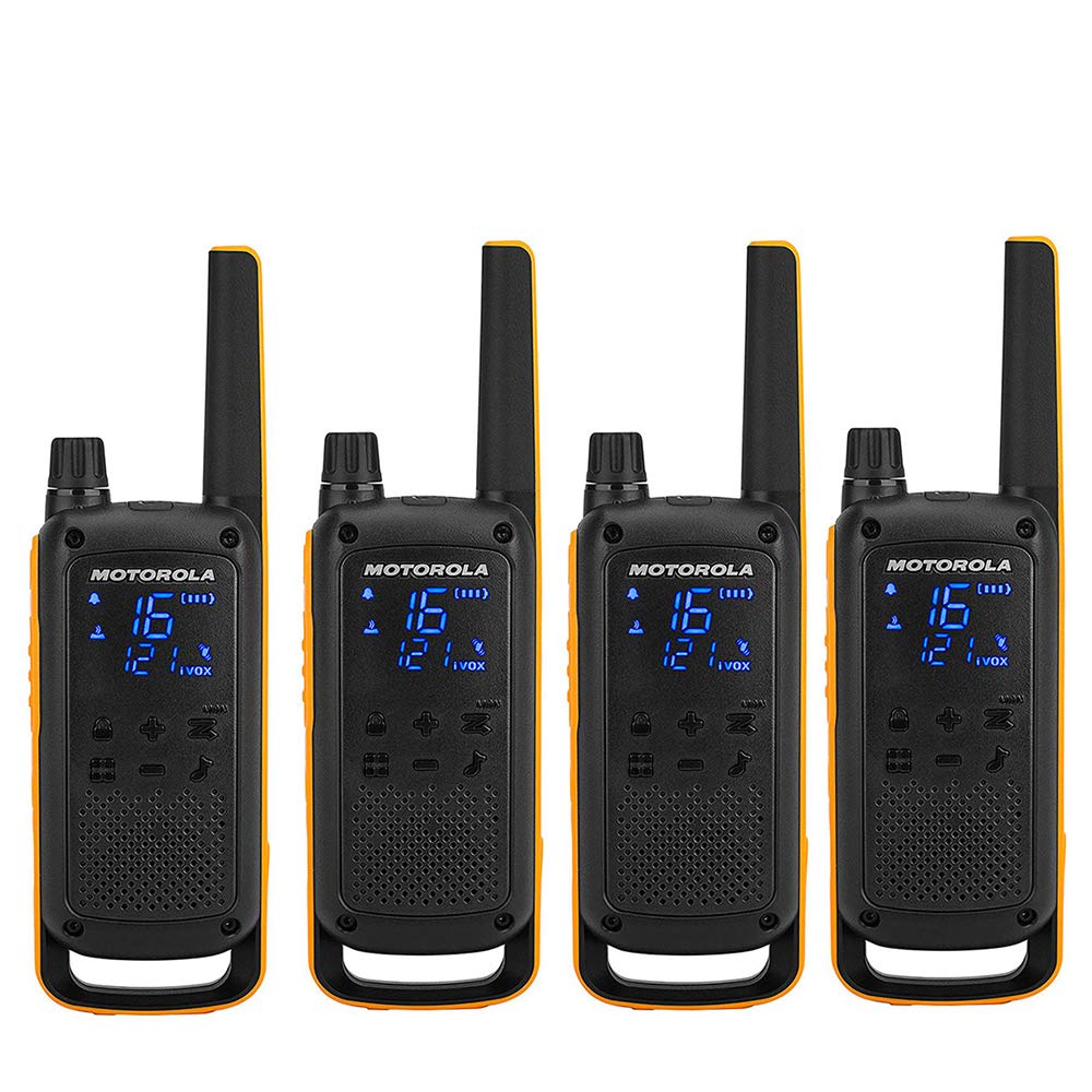 Motorola T82 Extreme Black Yellow Cuarteto Walkie Talkies 10Km Resistencia Ipx4 Linterna Led 16 Canales 121 C  Digos De Privaci
