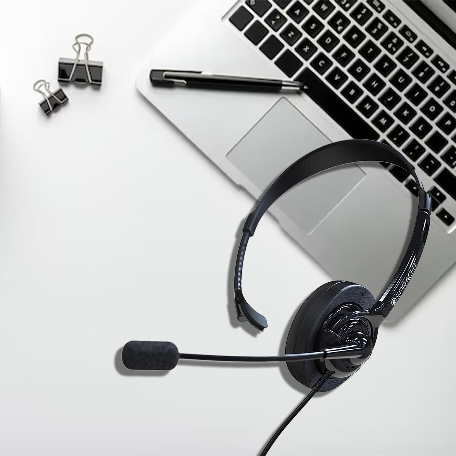 Spracht Zum350M Stereo 3.5Mm Jack & 2.5Mm Adapter Universal Headset | Headphones Wired With Microphone For Tablets, Smart Phones