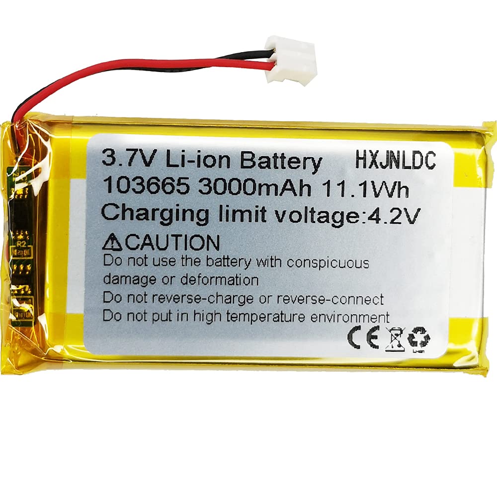 Hxjnldc Dc 3.7V 3000Mah 103665 Rechargeable Lithium Polymer Replacement Battery For Diy 3.7 5V Electronic Product, Mobile Energy