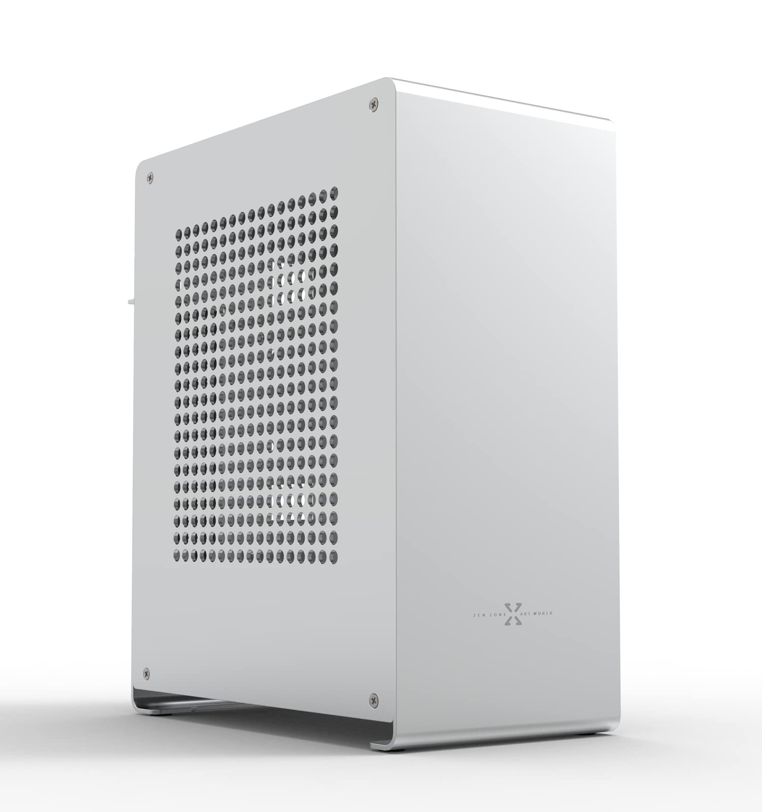 Zzew A1P Mini-Itx Case, Micro Itx Pc Case, Mini Computer Case In Silver Color, Full Aluminum Small Gaming Case With 3.0 Dual Rev