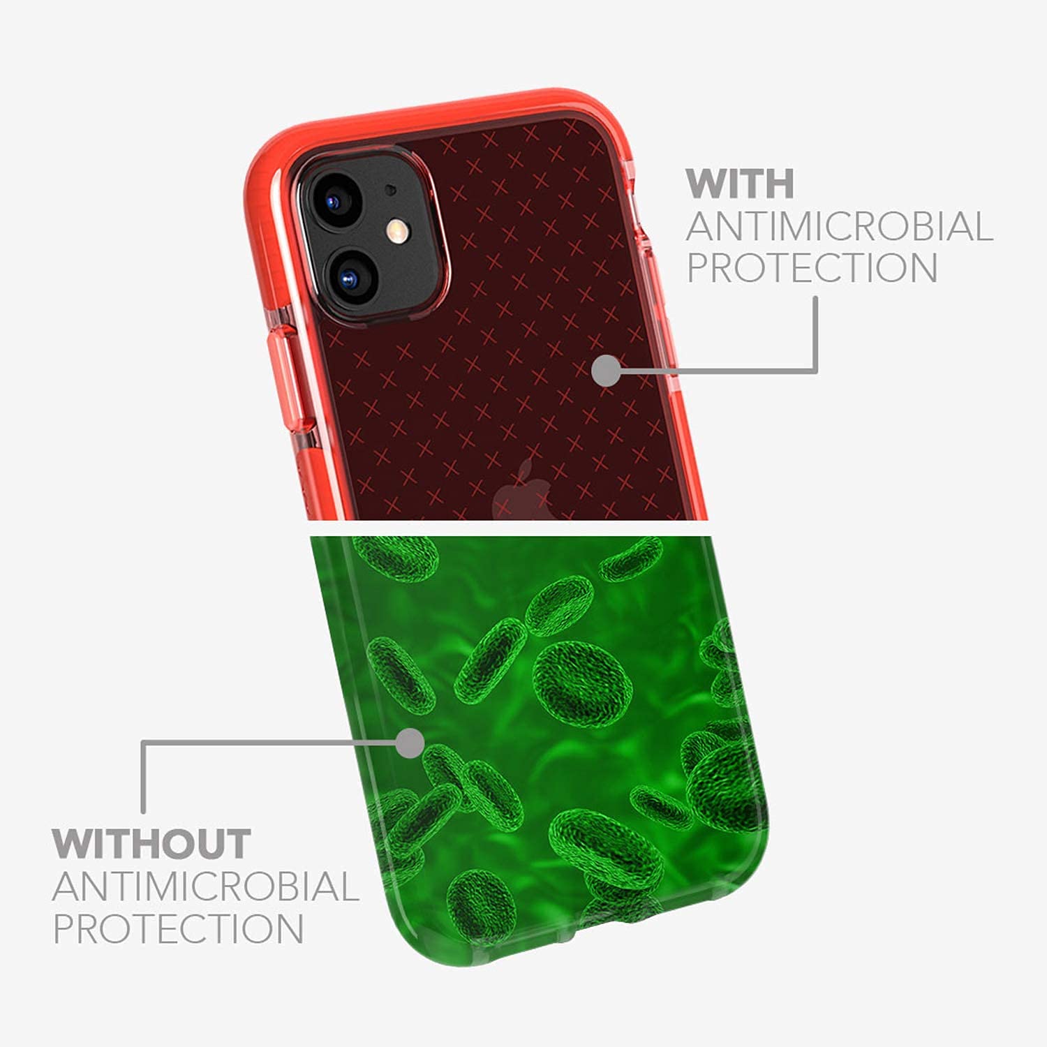 Tech21 Evo Check Phone Case For Apple Iphone 11 With 12 Ft. Drop Protection Coral
