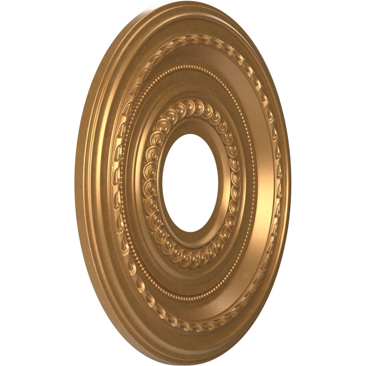 Ekena Millwork Cmp13Cobgl Cole Thermoformed Pvc Ceiling Medallion (Fits Canopies Up To 4 1/4), 13Od X 3 1/2Id X 3/4P, Bright Coa
