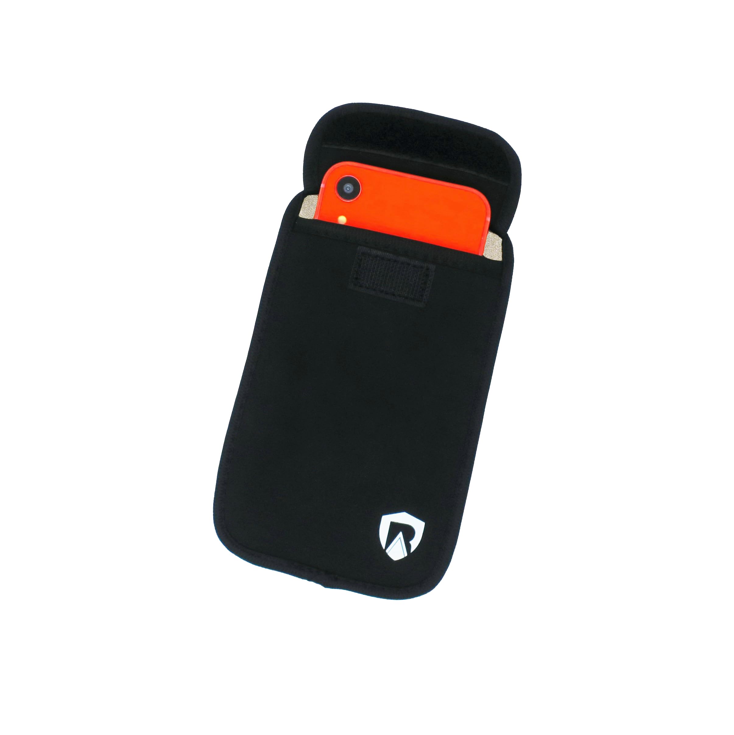 RadiArmor EMF Blocking Cell Phone Sleeve - EMF Blocking Pouch that Fits Most Standard Smartphones - Updated Version (Black, Larg