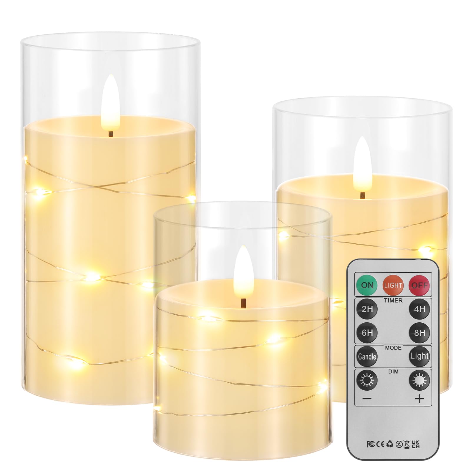 Flameless Candles, Battery Operated Led Candles With Remote And Timer Flickering Flameless Candle For Romantic Ambiance And Home