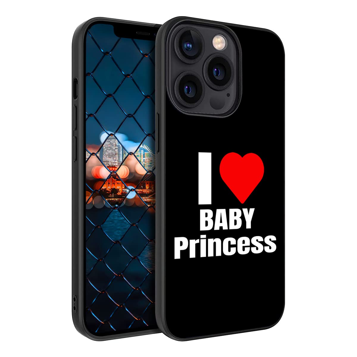 I Love My Baby Princess Red Heart Decor Phone Case For Iphone 15 14 13 12 11 Pro Max Mini Xr 8 Plus Samsung Galaxy S23 S22 S21 S