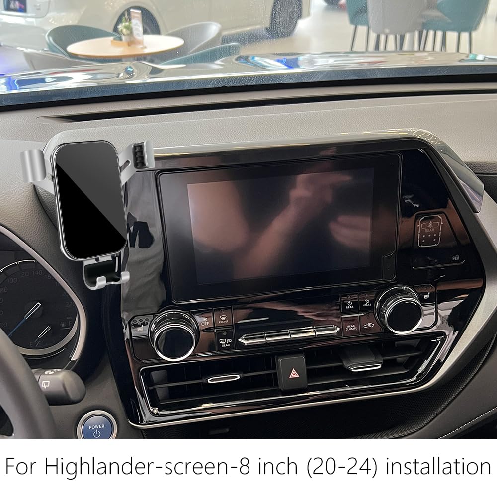 Lunqin Car Phone Holder For Toyota Highlander 2020 2021 2022 2023 2024 2025 L Le Xle Xse Auto Interior Accessories Best Cell Pho