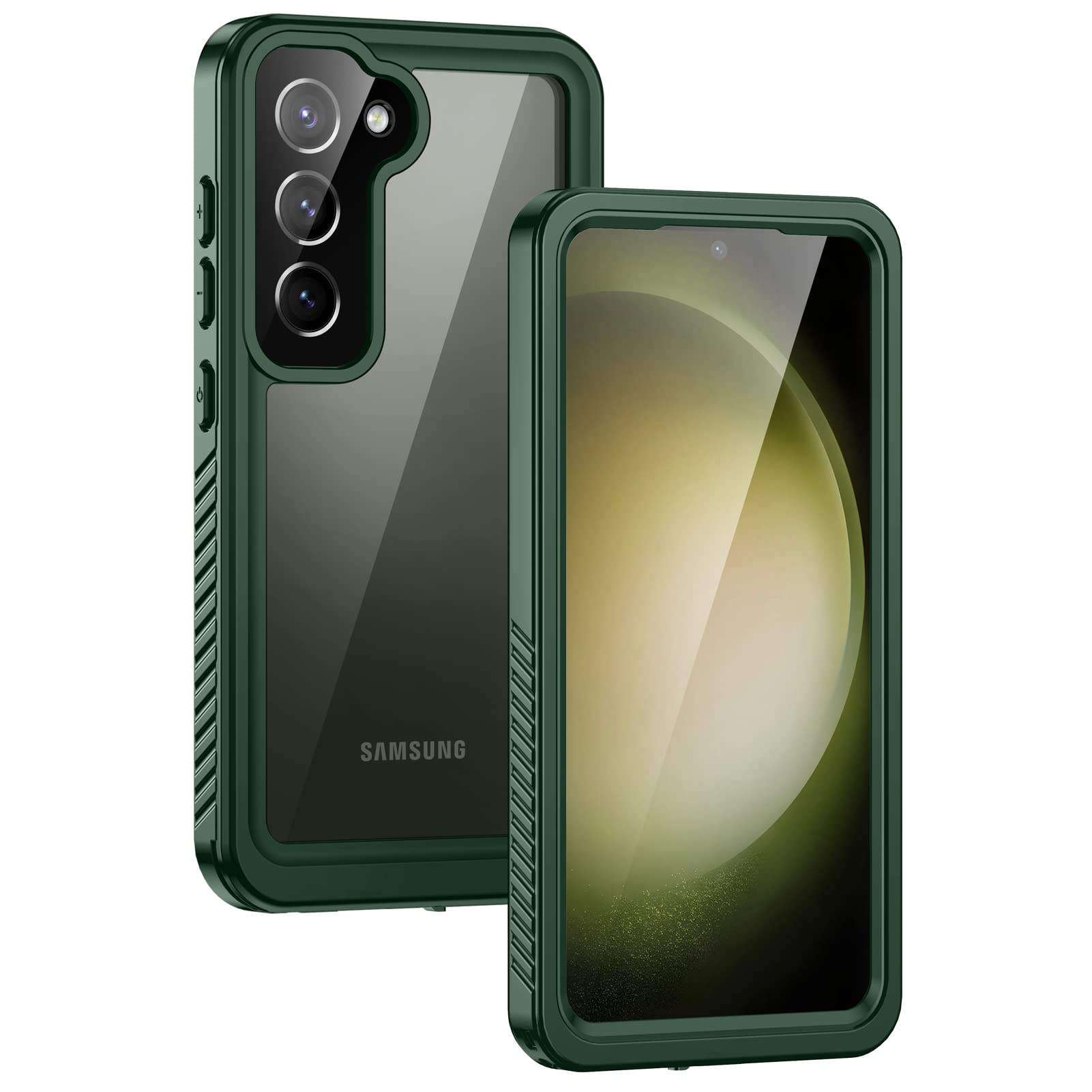 Lanhiem for Samsung Galaxy S23 Case (Not for S23 Plus), IP68 Waterproof Dustproof Case with Built-in Screen Protector, Heavy Dut