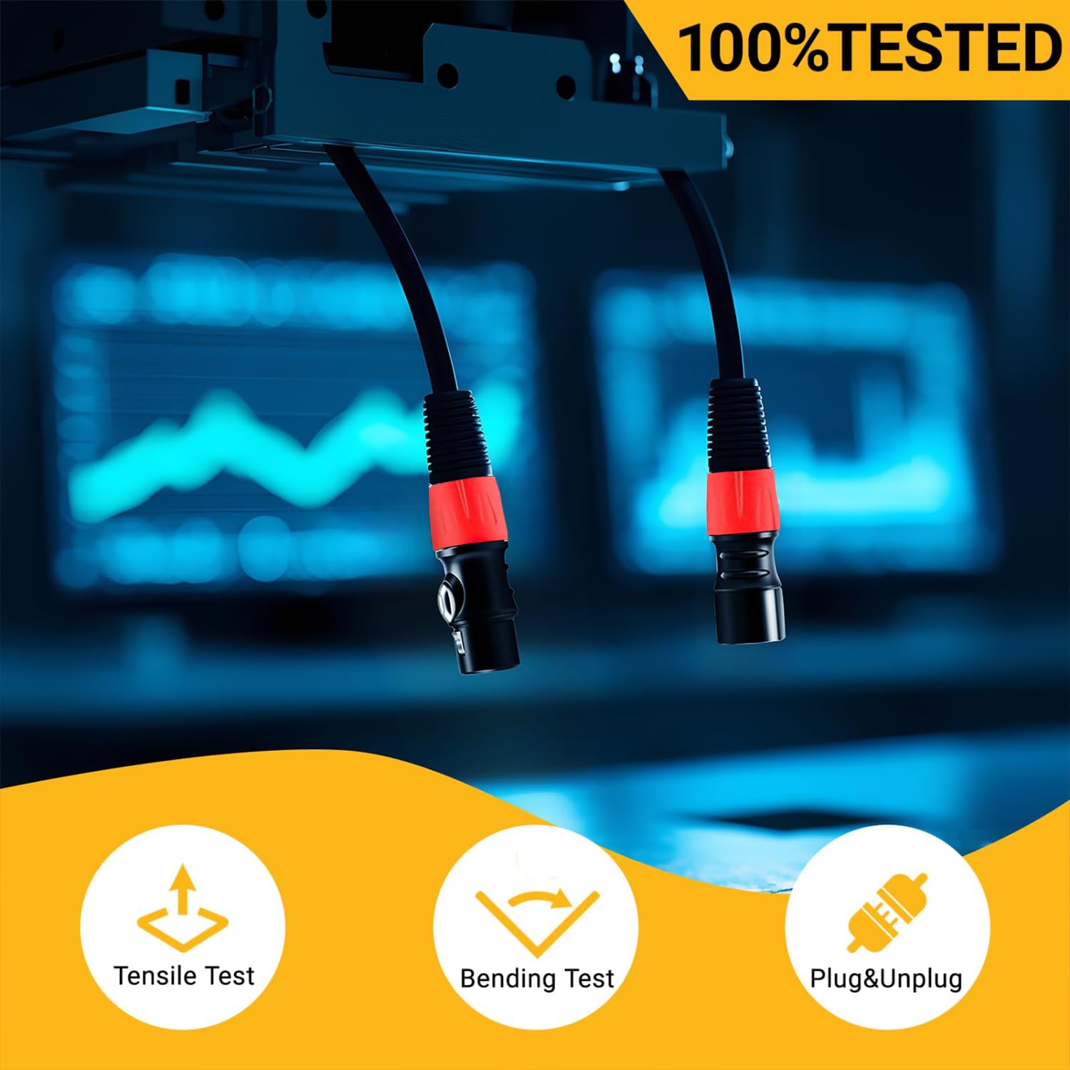 Anewbig Xlr Cables 25Ft 6 Pack,Xlr Male To Female Microphone Cables,3-Pins Gold-Plated Mic Cable With Od6.0Mm Jacket,Stage-Grade