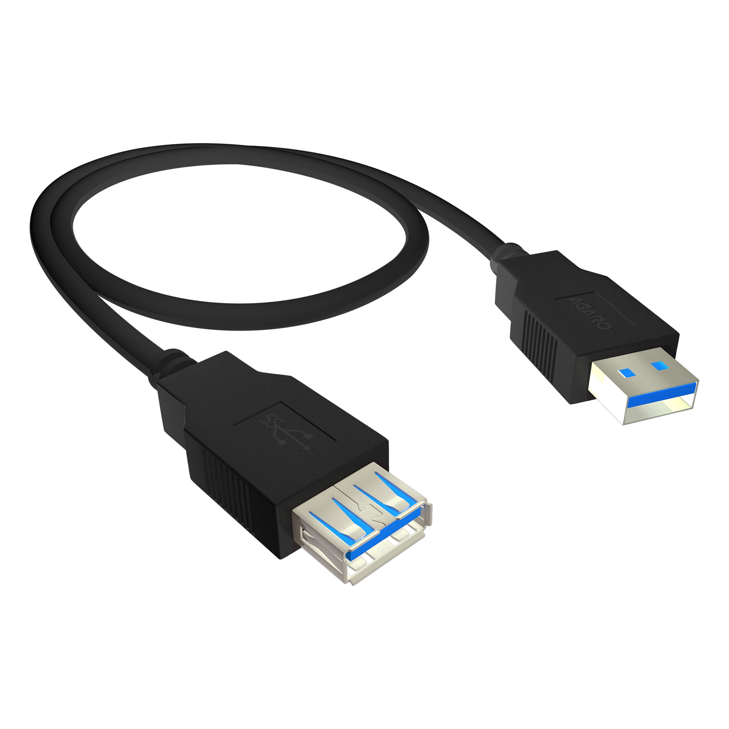 AGARO USB Extender, USB 3.0 Extension Cable Male to Female USB Cable HighSpeed 5GBps Data Transfer Compatible with Webcam, Game