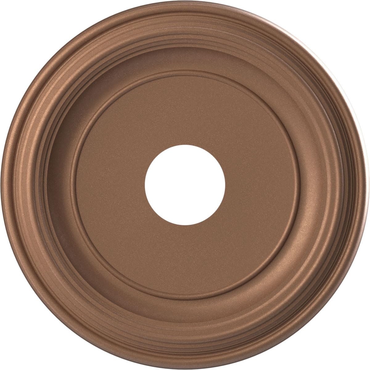 Ekena Millwork 16OD x 3 1/2ID x 1 3/8P Traditional Thermoformed PVC Ceiling Medallion (Fits Canopies up to 9 1/2), Aged Copper