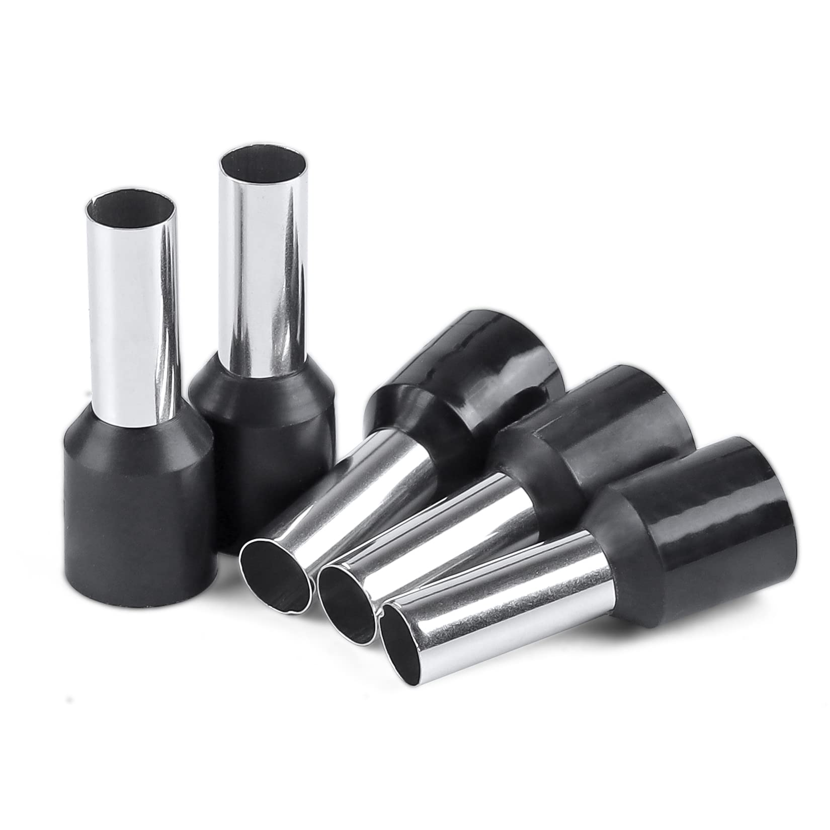 Xhf 200 Pcs Awg 6/16Mm Wire Ferrules Insulated Copper Crimp Connectors, Crimp Pin Cord End Terminals Black