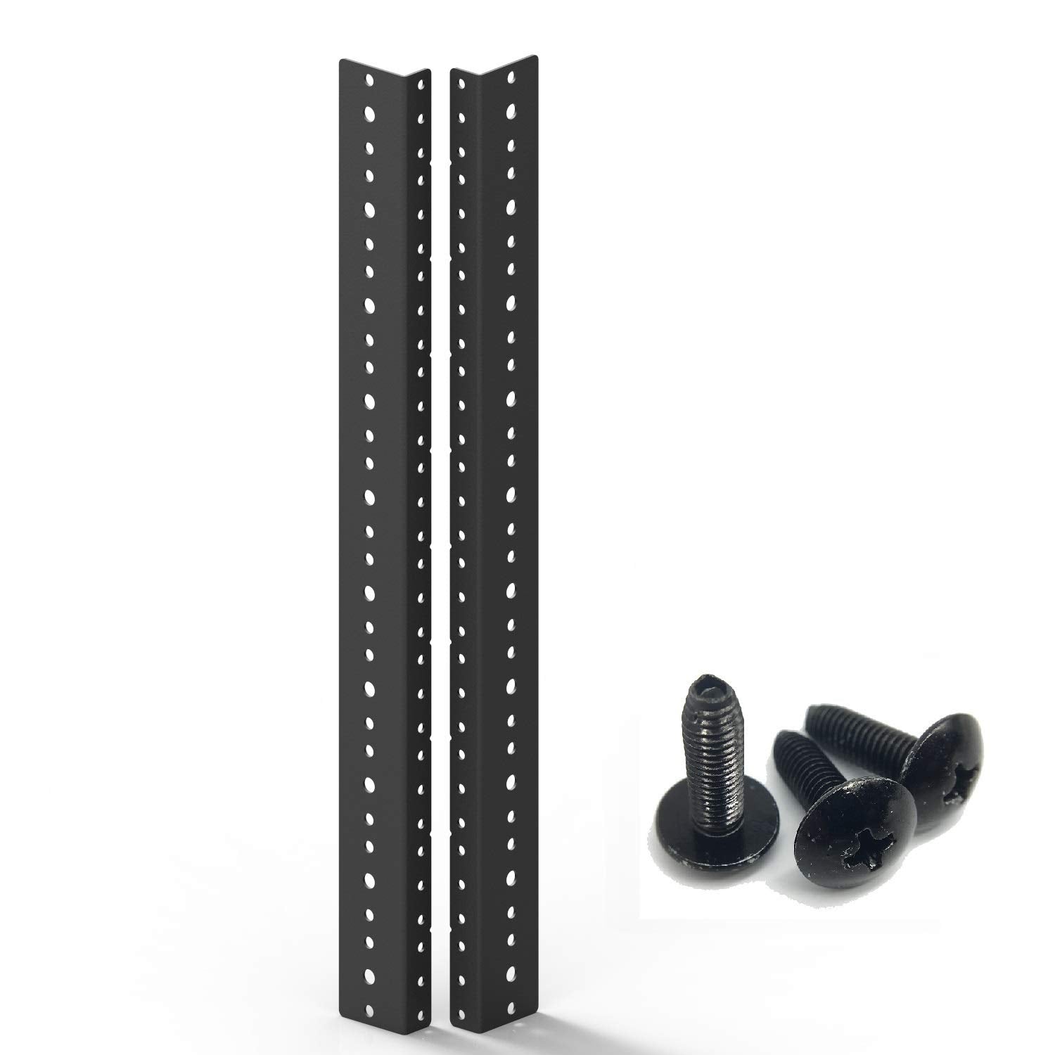 Jingchengmei 10U Steel Rack Rails Kit With Hardware   2 Pieces (10Urr)