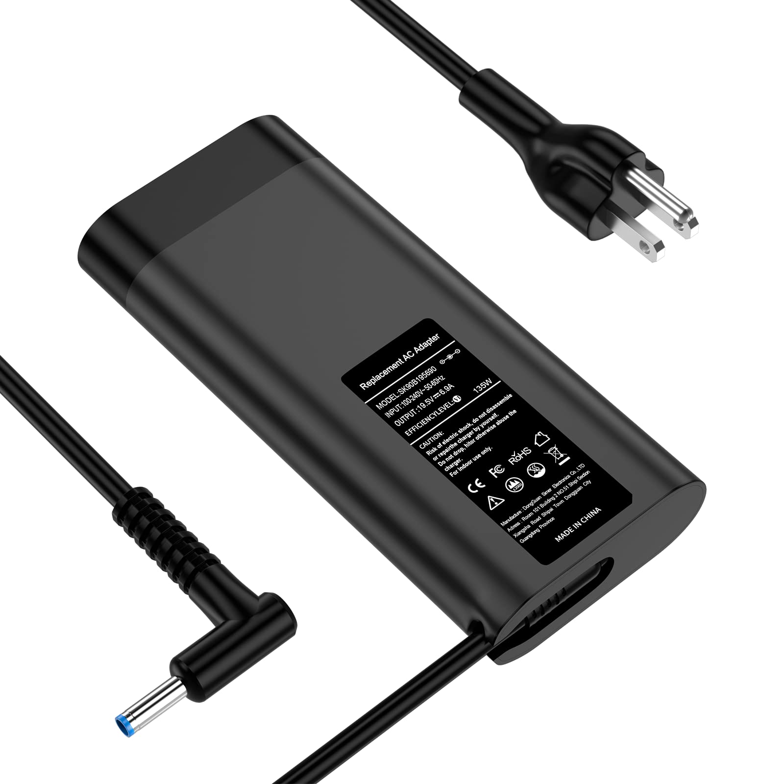 135W 6.9A Laptop Charger for HP 135W AC Adapter/HP Spectre x360 15-EB0053DX/HP Pavilion Gaming 15-EC0013DX 15-EC0751MS/HP ZBook 