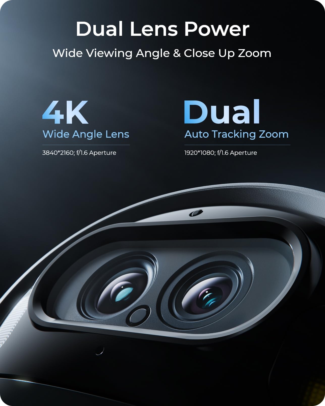 Reolink Argus Track, 4K Solar Security Camera, Wireless Outdoor Camera, Pan & Tilt, Auto Zoom Tracking, 2.4/5Ghz Wifi, 8Mp Color Night Vision, Ai Detection, No Extra Fee, Home Hub Compatible