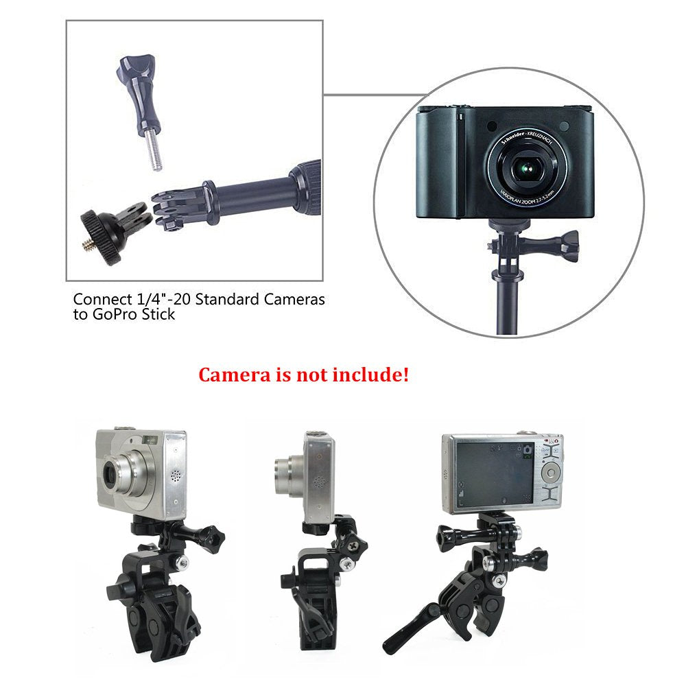 Asocea Action Camera Tripod Adapter Mount Universal Conversion Adapter Set (1/4 Inch 20) Screw Mount Compatible With Sony Gopro