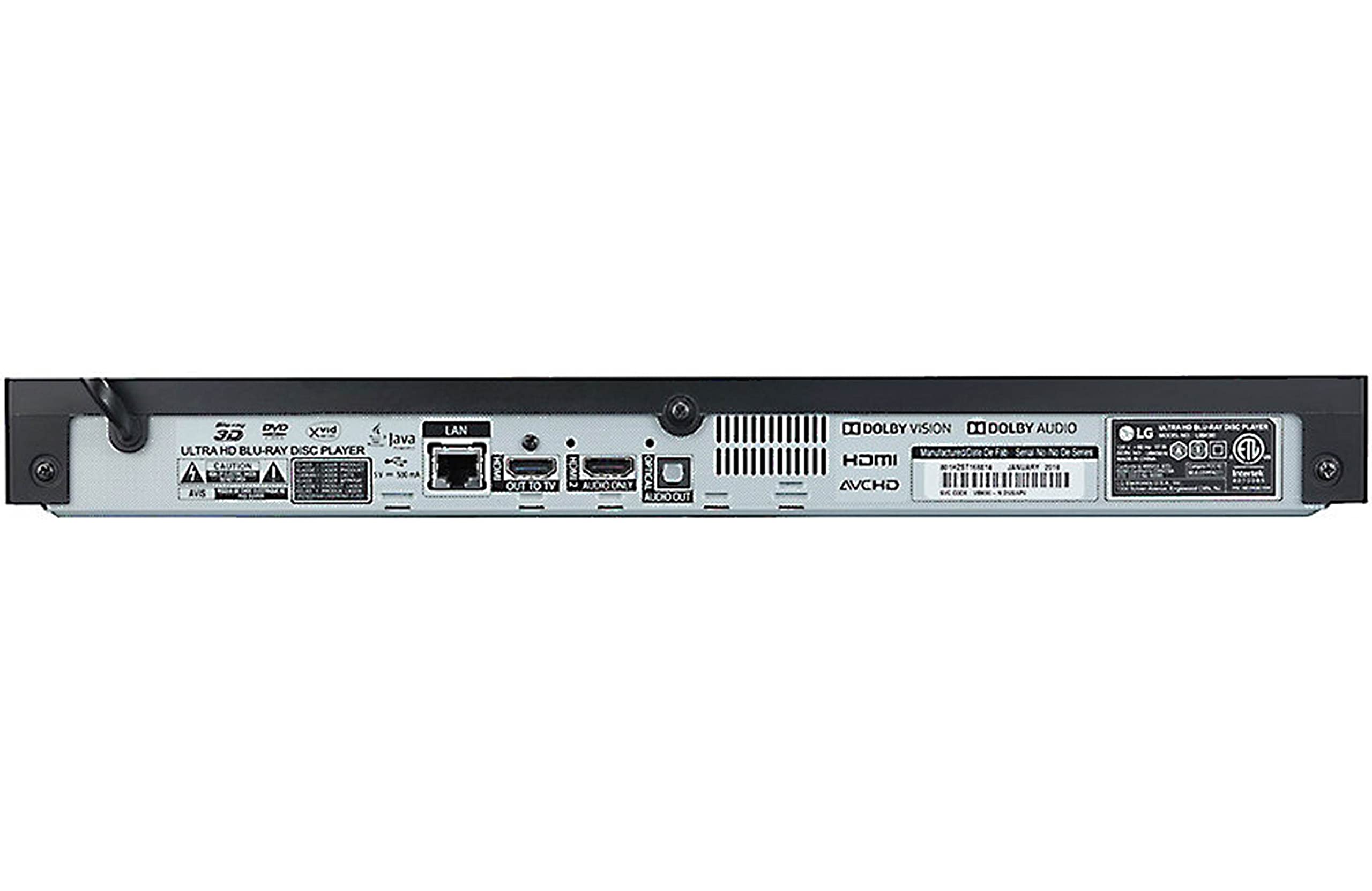 Lg 4K Region Free Smart Wifi Uhd 4K Ultra Hd Blu-Ray & Dvd Player Multi Region 3D Dolby Vision Hdr & 6Ft Dynastar Hdmi Cable Bun