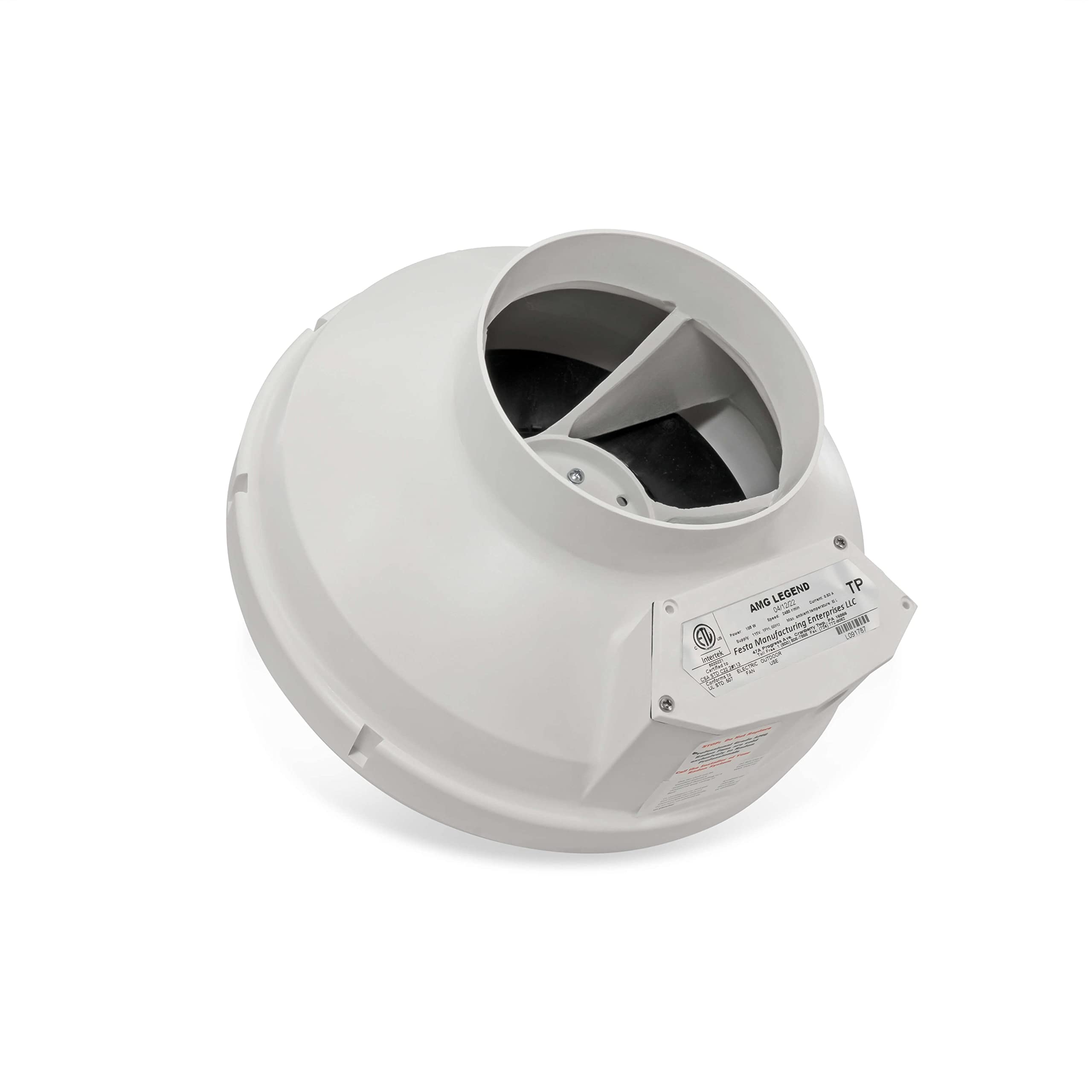 Festa Radon Amg Legend Radon Fan   Quiet And Energy Efficient 345 Cfm Radon Mitigation System Inline Fan   6'' Electric Waterpro