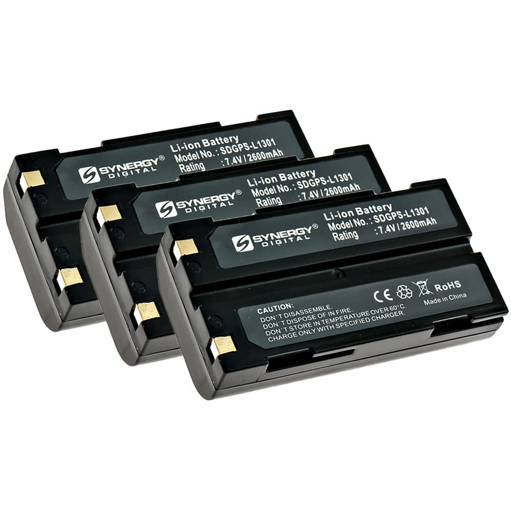 Synergy Digital Gps Battery, Compatible With Trimble 92600 Survey Gps Battery Combo Pack Includes: 3 X Sdgps L1301 Batteries