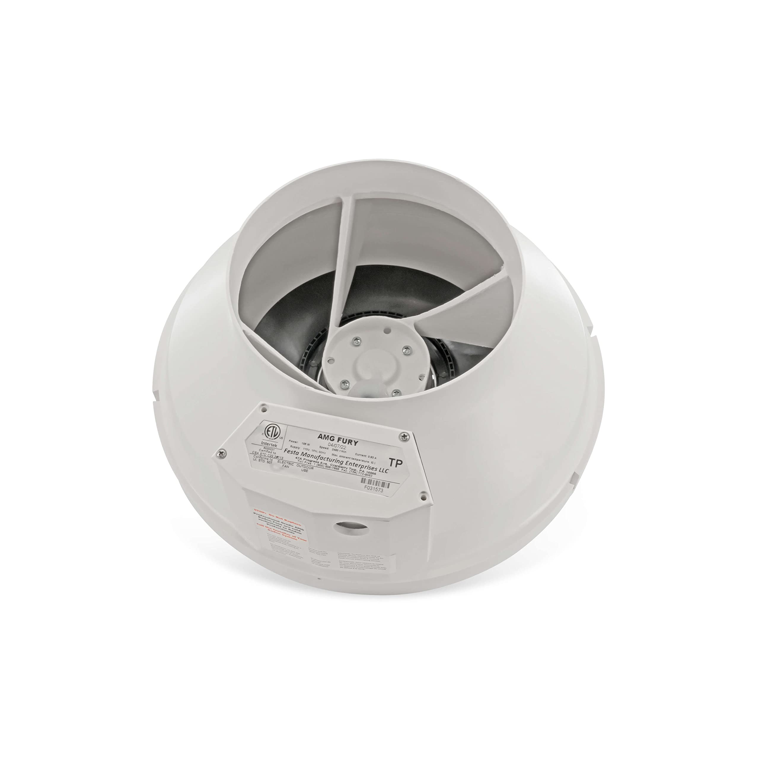 Festa Radon Amg Fury Radon Fan   Quiet And Energy Efficient 520 Cfm Radon Mitigation System Inline Fan   8'' Electric Waterproof