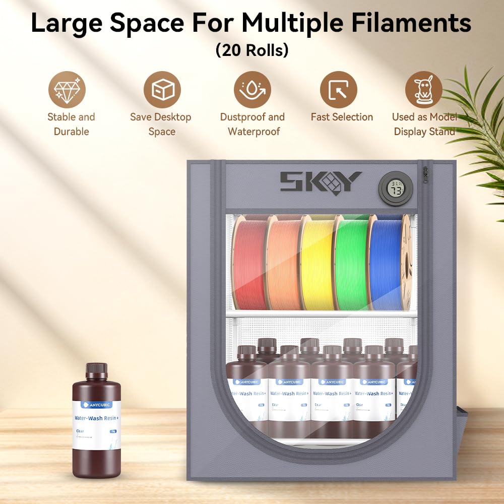 Filament Storage Box, Moisture-Proof And Dust-Proof, 2-Tier Storage Shelves For 3D Printing Business, Studio, Office Workshop 20