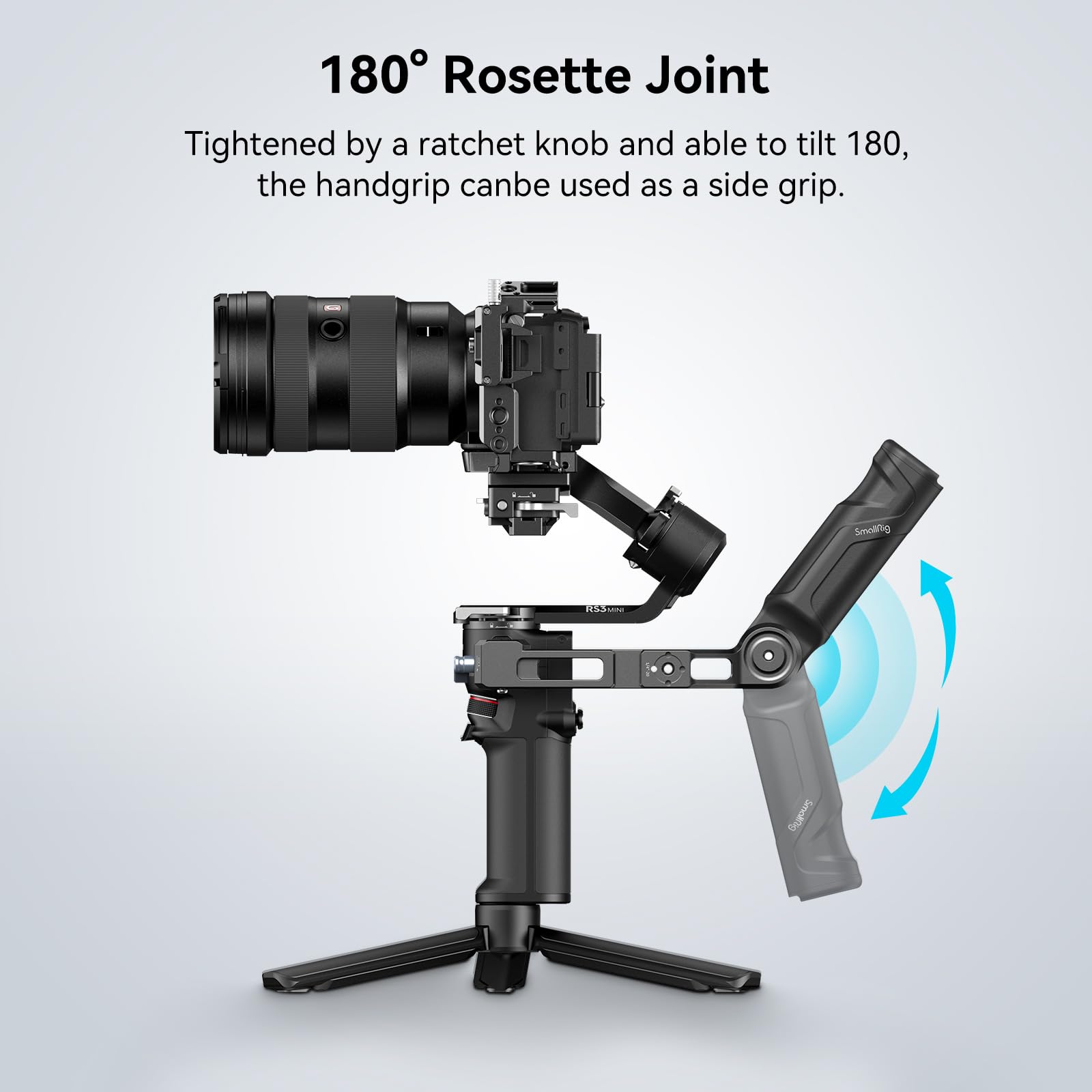 Smallrig Plastic Lightweight Adjustable Handle Sling Handgrip Only For Dji Rs 3 Mini Gimbal Handheld Stabilizer, With Nato Clamp