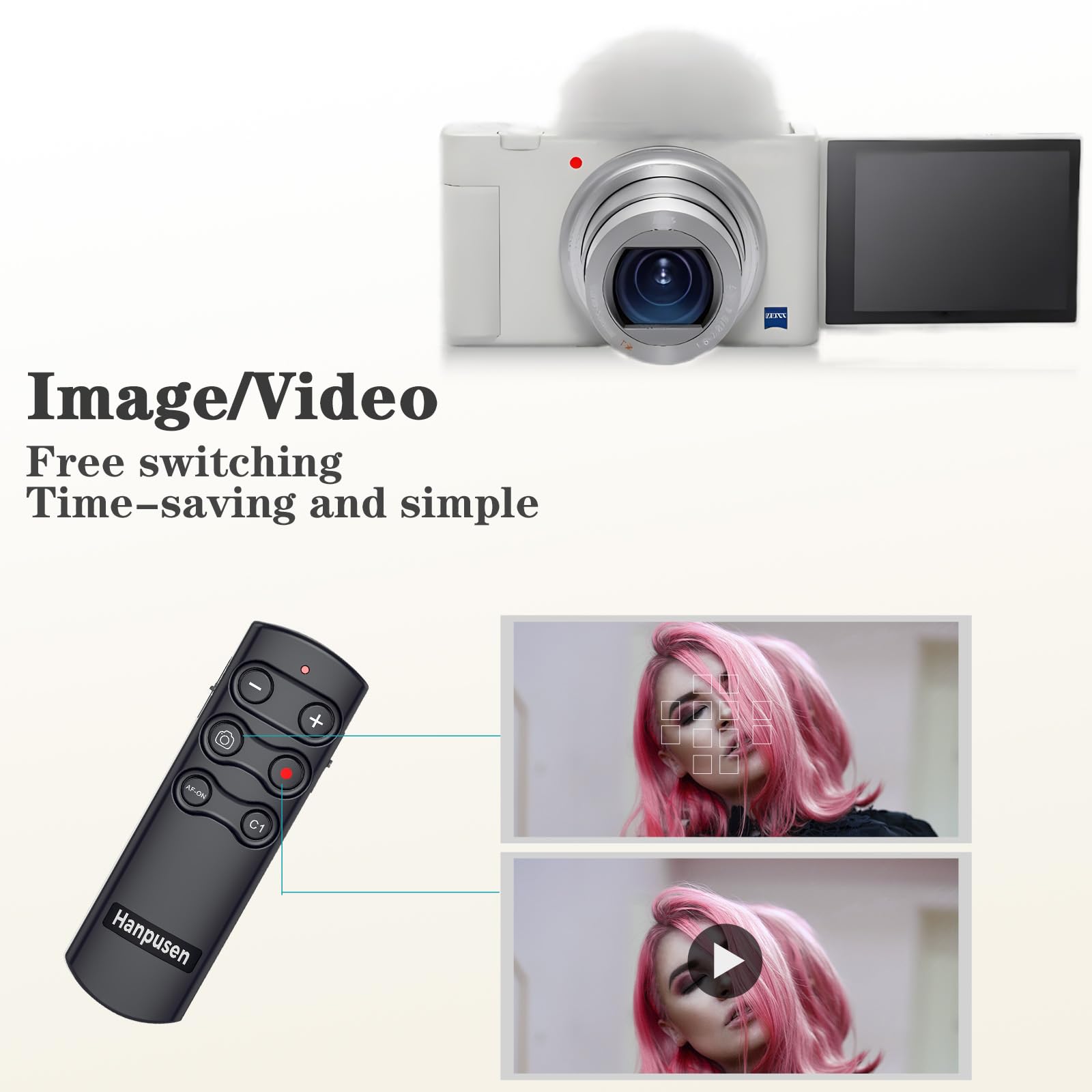 For Sony Wireless Camera Remote Control Shutter Release Compatible With Sony A7C,A7Iii,Zv-1,Zv-E10,Zv-1F,A6100,A6400,A6700,A7Iv,