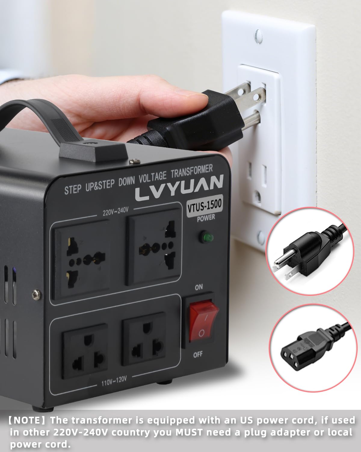 Lvyuan Voltage Converter Transformer 1500 Watt Step Up/Down Convert From 110V 120V To 220V 240Vt And From 220V 240V To 110V 120V