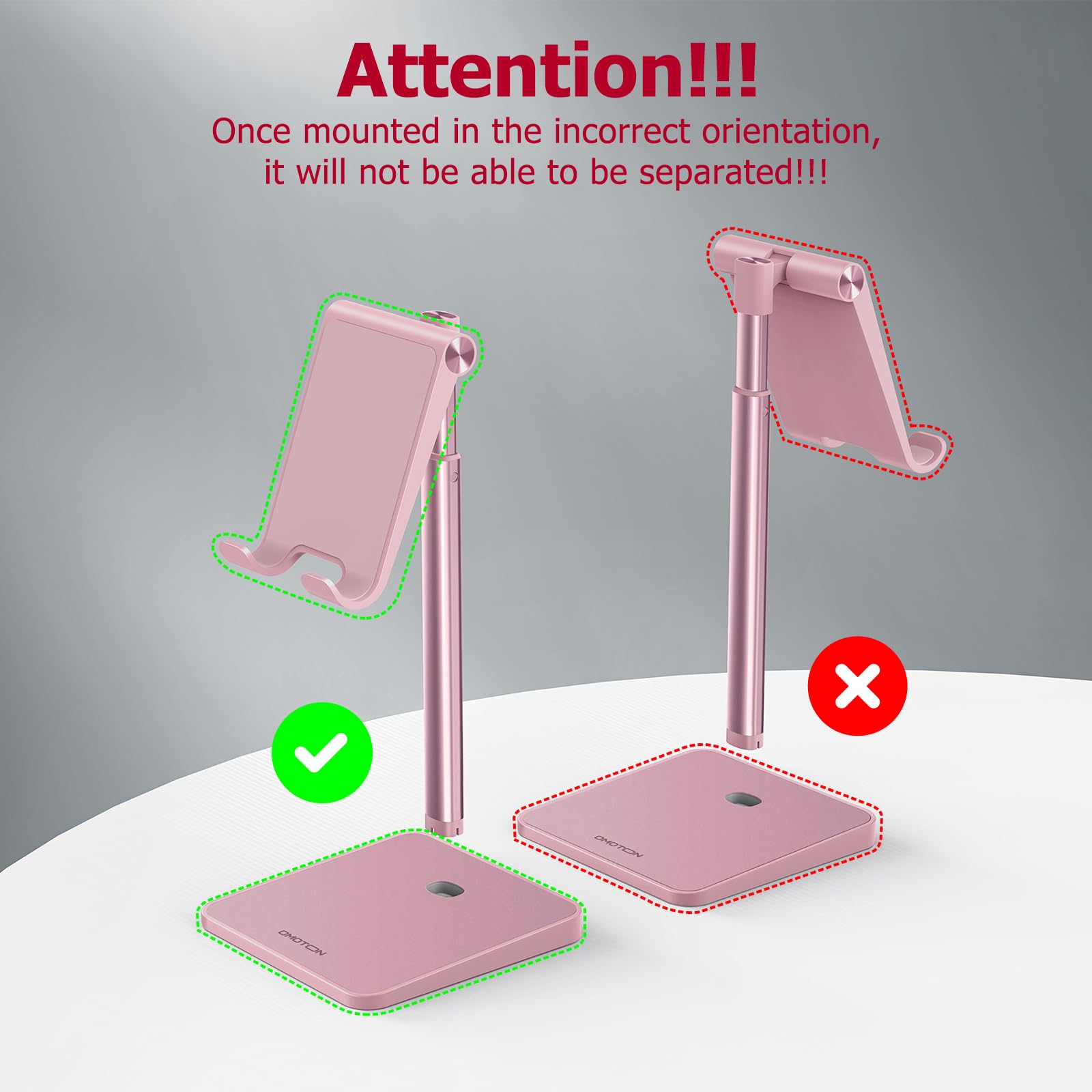 Cell Phone Stand, Omoton Adjustable Angle Height Desk Phone Dock Holder For Iphone Se 2/11 / 11 Pro/Xs Max/Xr, Samsung Galaxy S2