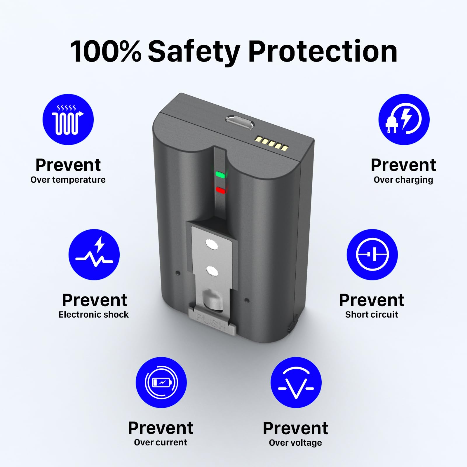 Replacement Battery For Ring Camera, 7200Mah Ultra High Capacity Li Ion V4 Battery For Ring Doorbell Camera 2/3/4/3Plus, Stick U