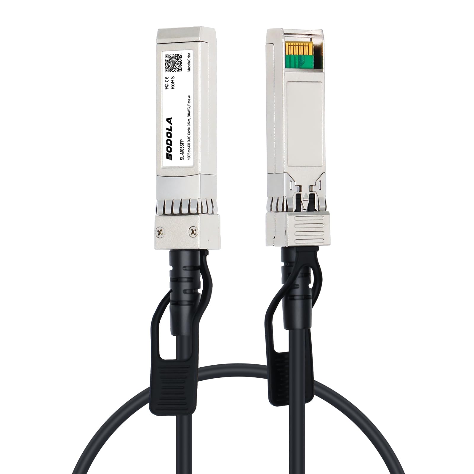 Sodola Sfp+ Dac Twinax Cable, 10G Direct Attach Copper(Dac) Passive Cable, 0.5M(1.6Ft),Compatible With Cisco,Mikrotik, Intel, Fo