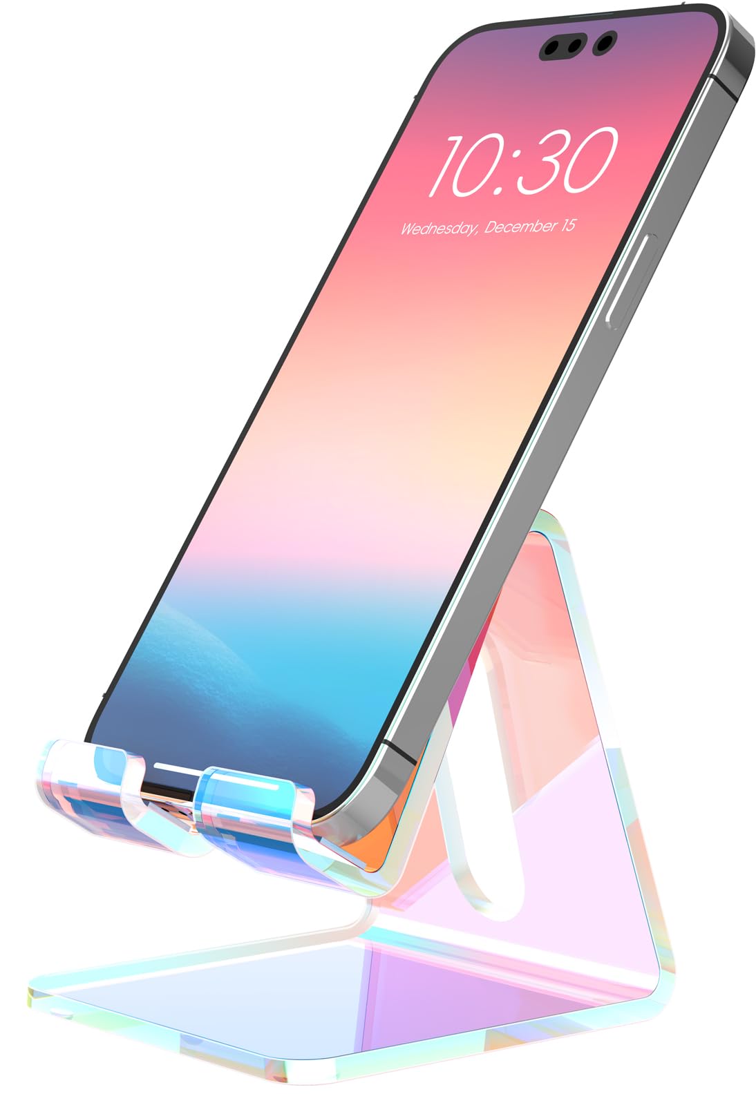 Crpich Acrylic Cell Phone Stand, Portable Phone Holder, Phone Stand For Desk, Compatible With Phone 14 13 12 Pro Max Mini 11 Xr