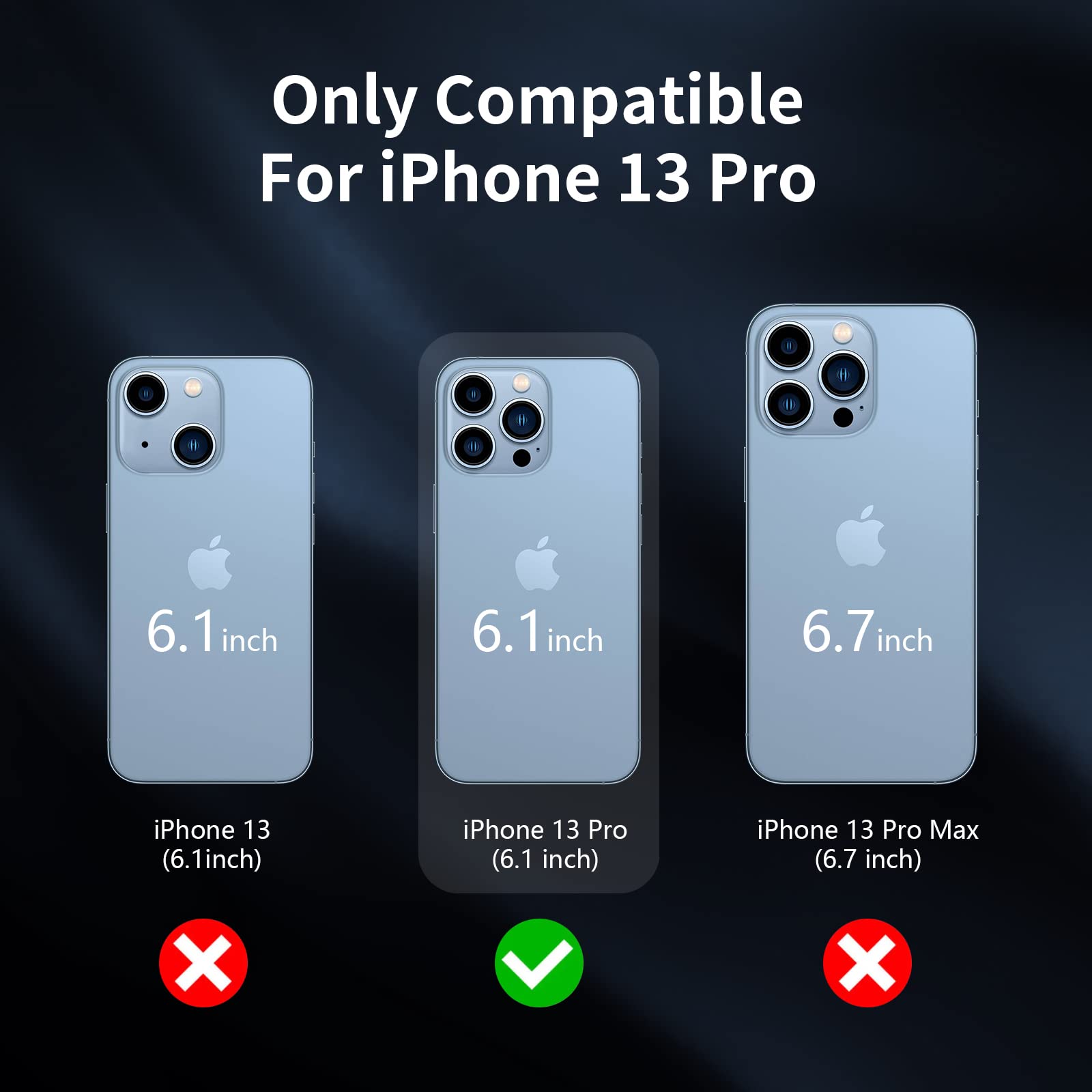 Sansunto Iphone 13 Pro Case Silicone Rubber Cover Black For Iphone 13 Pro | Dual Layer, Full Body Protection Case, For Men & Wom