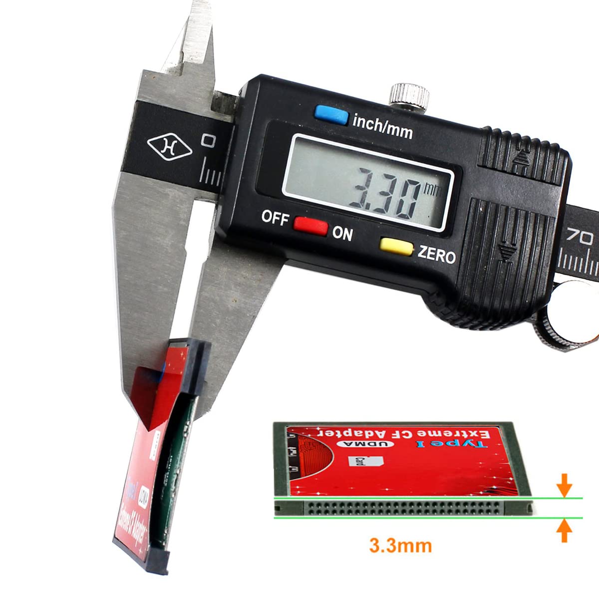 Chenyang SD to CF Card Adapter SDHC SDXC to Standard Compact Flash Type I Card Converter UDMA Card Reader with SD Card