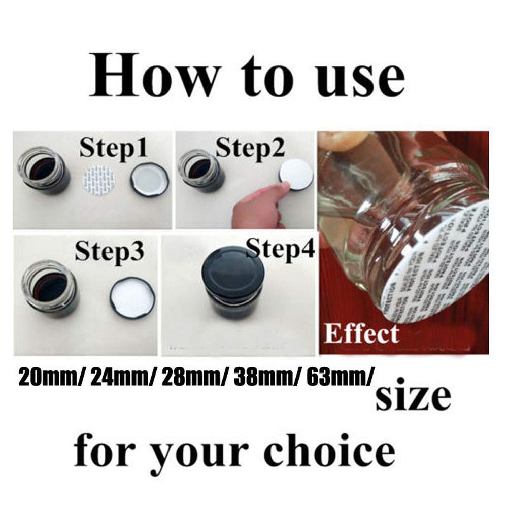 Nanshine 500Pcs 63Mm(2.5') Pressure Activated Seals Cap Liners Red Foam Sealing Inserts For Glass & Plastic Jar Bottles Containers No Induction Sealer Needed