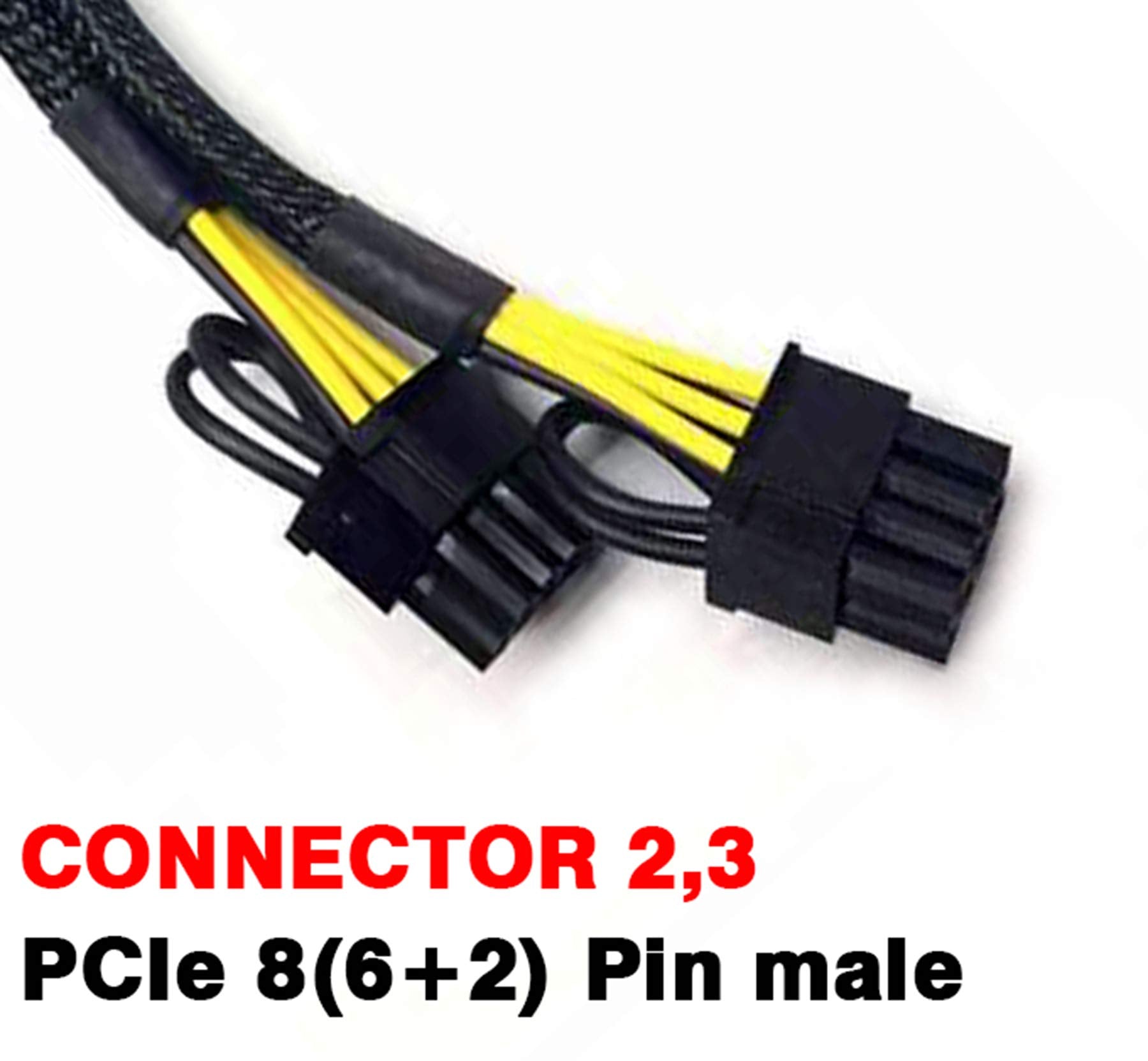 Teamprofitcom Pci-E 6 Pin To Dual Pcie 8(6+2) Pin Graphics Card Pci Express Power Adapter Gpu Vga Y-Splitter Extension Cable Min