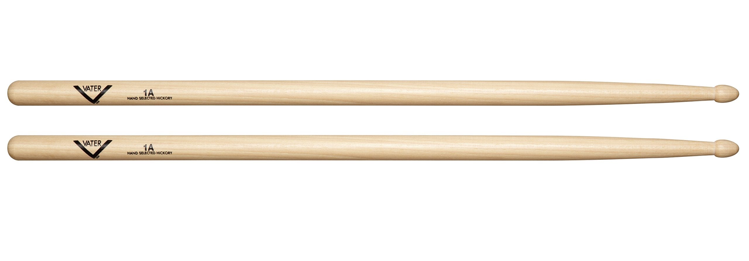 Vater 1A Wood Tip Hickory Drum Sticks, Pair