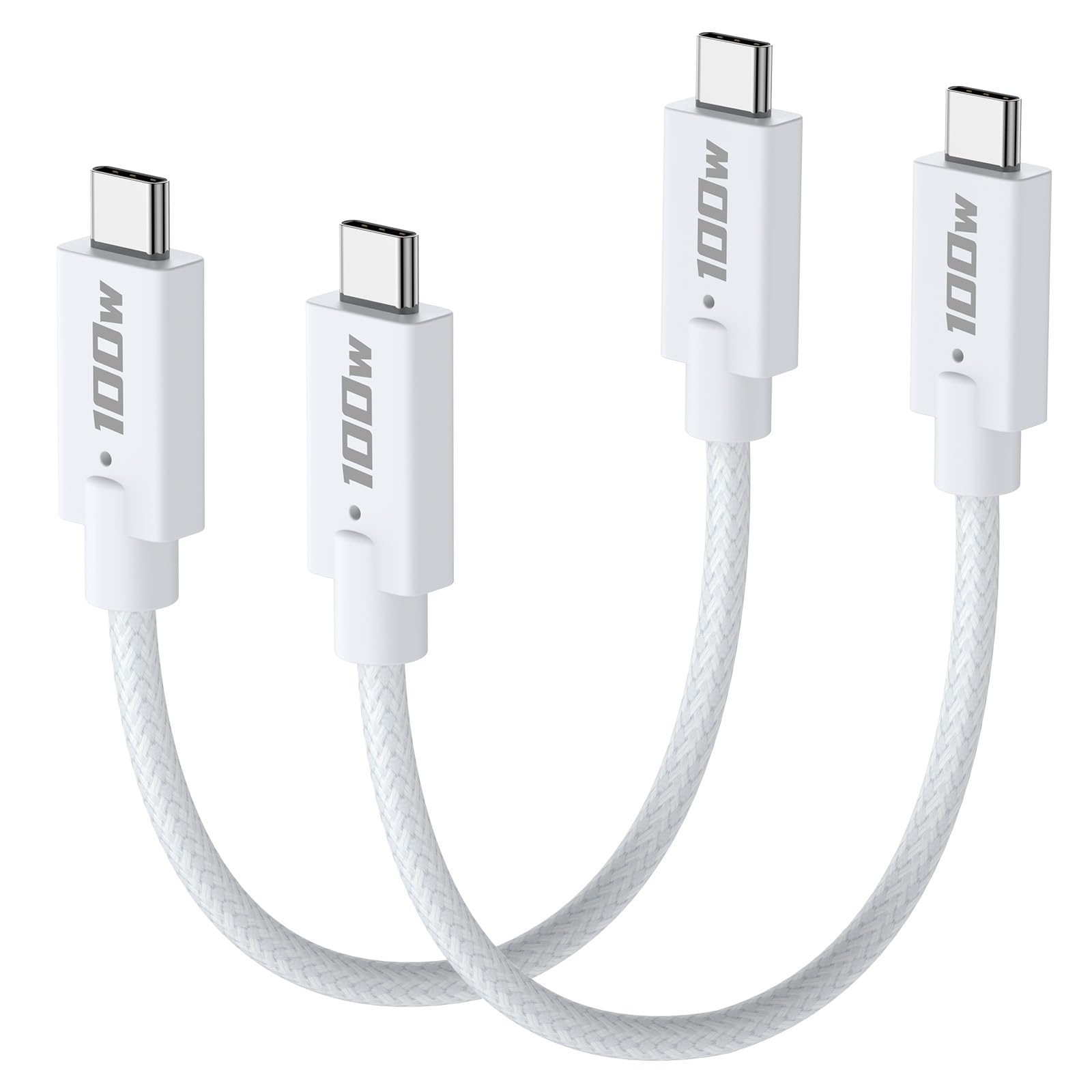 Usbc To Usbc [1Ft 2Pack] Short Usb C To Usb C Cable Fast Charging 100W 5A Braided Type C To C Charger Cord For Iphone 15 Pro Max